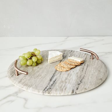 Silver Geo Lacquer Wood Tray - 14x18